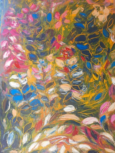 Картина под названием "Octobre" - Sandra Land, Подлинное произведение искусства, Масло