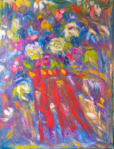 Painting titled "Morsure" by Sandra Land, Original Artwork, Oil
