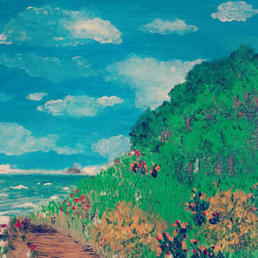 Pittura intitolato "Vista" da Sandra Ligato, Opera d'arte originale, Acrilico Montato su Telaio per barella in legno