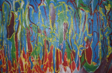 제목이 "Fililana"인 미술작품 Sandra Ligato로, 원작, 아크릴 나무 들것 프레임에 장착됨