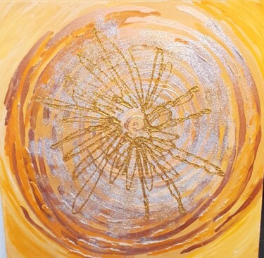 Painting titled "Esprit" by Sandra Ligato, Original Artwork, Acrylic Mounted on Wood Stretcher frame