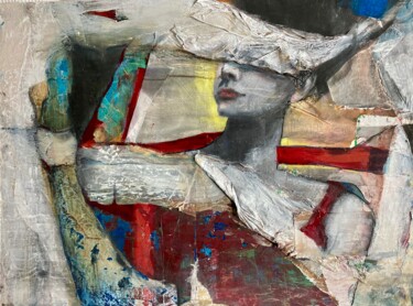 Malerei mit dem Titel "Curtains" von Sandra Ludwig, Original-Kunstwerk, Acryl
