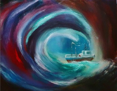 Painting titled "Journey Through the…" by Sandra Maciantowicz, Original Artwork, Acrylic