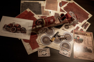 Kit Modellino Prima Auto da Corsa di Enzo Ferrari "Corridore Design titled "Kit Modellino Prima…" by Sandra Malagoli, Original Artwork, Accessories