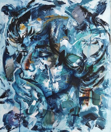 Картина под названием "Passé" - Sandra Ollivier, Подлинное произведение искусства, Акрил Установлен на Деревянная рама для н…