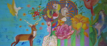 Pintura titulada "Arty-fi-ciel" por Sandra Pohin, Obra de arte original, Acuarela