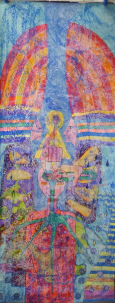 Malerei mit dem Titel "Spirituel" von Sandra Pohin, Original-Kunstwerk, Acryl