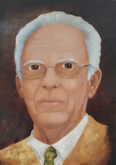 Painting titled "My Father" by Sandra Sousa, Original Artwork, Oil