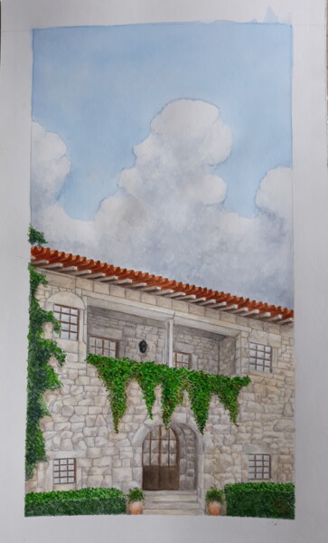 Pintura intitulada "Quintela de Azurara" por Sandra Sousa, Obras de arte originais, Aquarela