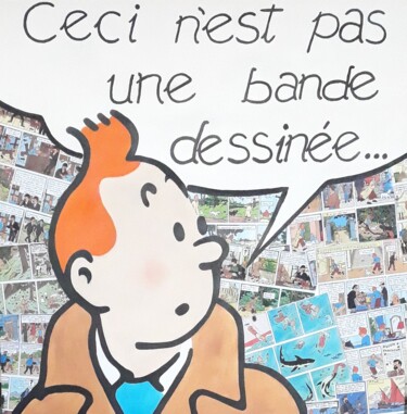 Картина под названием "Ceci n''est pas une…" - Sandra Sousa, Подлинное произведение искусства, Акрил Установлен на Деревянна…