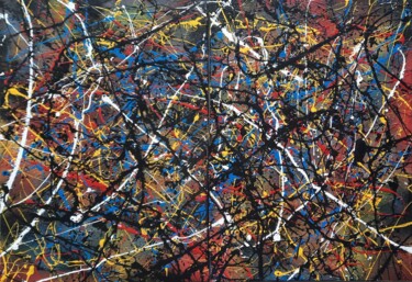 Картина под названием "Mixed Emotions" - Sandra Sousa, Подлинное произведение искусства, Эмаль Установлен на Деревянная рама…