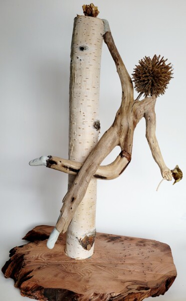 Sculpture titled "All In (Tout pour t…" by Sandra Veillette, Original Artwork, Wood