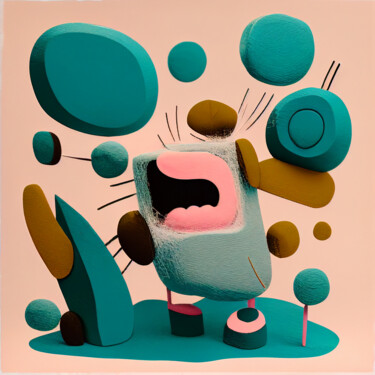 Grafika cyfrowa / sztuka generowana cyfrowo zatytułowany „scream and shout” autorstwa Sandra Wiggers, Oryginalna praca, Obra…
