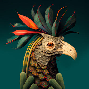 Digital Arts titled "it's a mexican bird" by Sandra Wiggers, Original Artwork, AI generated image
