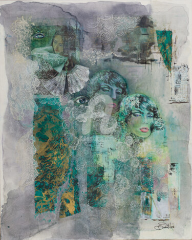 Pintura intitulada "Duas Faces de Eva" por Sandra Filardi, Obras de arte originais, Óleo
