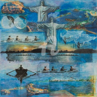 Malerei mit dem Titel "Cristo Redentor" von Sandra Filardi, Original-Kunstwerk, Öl