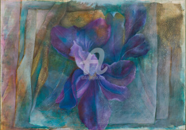 Painting titled "Flor de Lis" by Sandra Filardi, Original Artwork, Watercolor