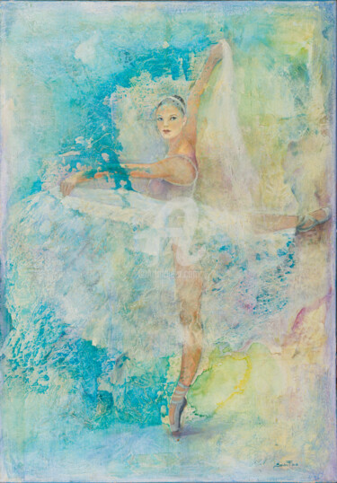 Pintura intitulada "Bailarina de Ávila…" por Sandra Filardi, Obras de arte originais, encáustico