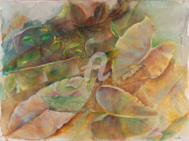 Pintura titulada "Folhas da Mata Atlâ…" por Sandra Filardi, Obra de arte original, Oleo