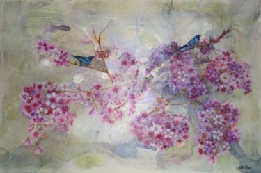 Peinture intitulée "Cerejeira em Flor e…" par Sandra Filardi, Œuvre d'art originale, Huile