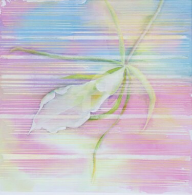 Картина под названием "Orquídea Brassavola…" - Sandra Filardi, Подлинное произведение искусства, Масло