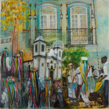 Картина под названием "Congado Mineiro IV" - Sandra Filardi, Подлинное произведение искусства, Другой