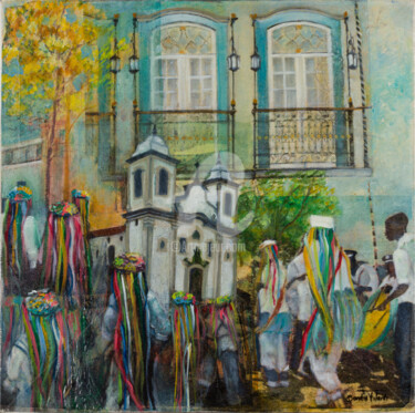 Pintura titulada "Congado Mineiro IV" por Sandra Filardi, Obra de arte original, Otro