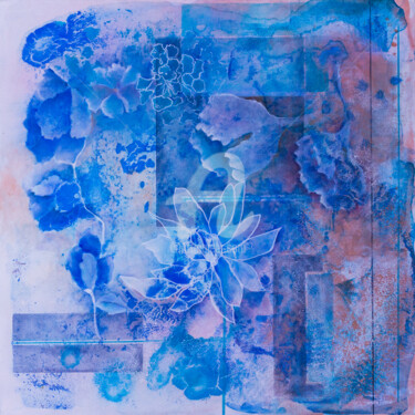 Peinture intitulée "Azul Tirreno I" par Sandra Filardi, Œuvre d'art originale, Huile