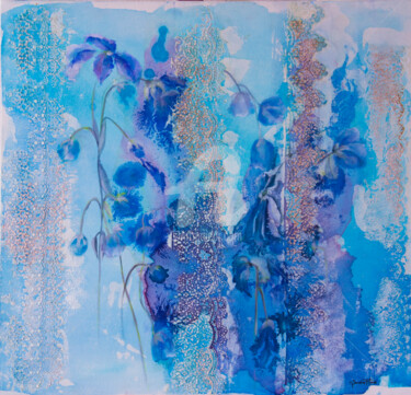 Pintura titulada "Azul Tirreno II" por Sandra Filardi, Obra de arte original, Oleo