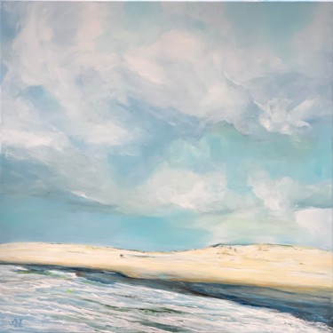 Malerei mit dem Titel "At the dunes" von Sandra Gebhardt-Hoepfner, Original-Kunstwerk, Acryl