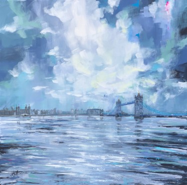 绘画 标题为“Tower Bridge” 由Sandra Gebhardt-Hoepfner, 原创艺术品, 丙烯