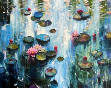 Ζωγραφική με τίτλο "My Love For Water L…" από Sandra Gebhardt-Hoepfner, Αυθεντικά έργα τέχνης, Ακρυλικό Τοποθετήθηκε στο Ξύλ…