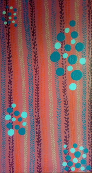 Pintura titulada "Orgânico bolas" por Sandra Goes, Obra de arte original, Tinta