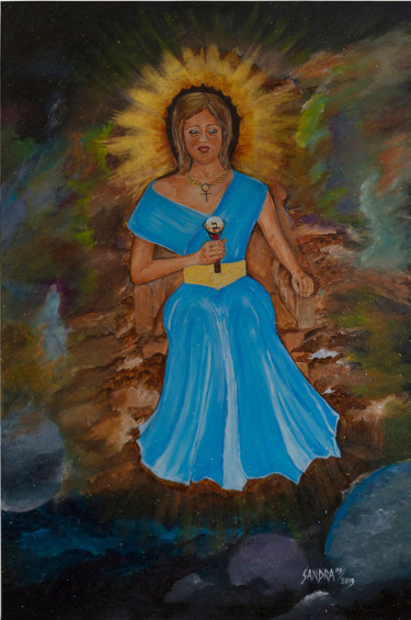 Painting titled "La Emperatriz" by Sandra Osaer, Original Artwork, Acrylic