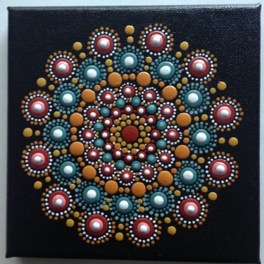 Painting titled "Mandala" by Sandra Ramos, Original Artwork, Acrylic