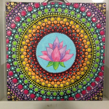 Pittura intitolato "Lotus Flower" da Sandra Ramos, Opera d'arte originale, Acrilico