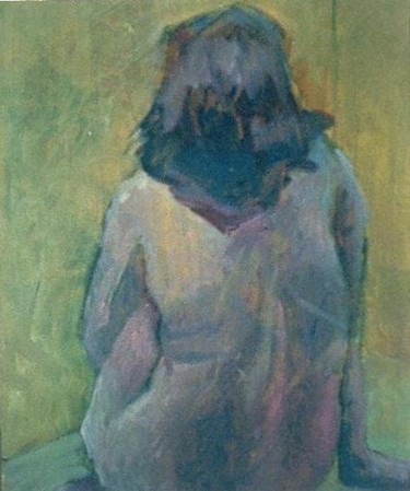 Pintura titulada "Mujer de espaldas" por Sandra Tysak, Obra de arte original, Oleo