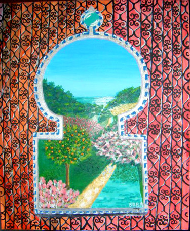 Peinture intitulée "fenetre-orientale.j…" par Saba, Œuvre d'art originale
