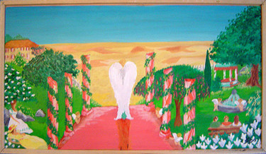 Peinture intitulée "attente-du-paradis.…" par Saba, Œuvre d'art originale
