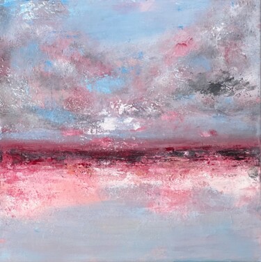 Painting titled "SERENITY" by Sandrine Belmont, Original Artwork, Acrylic Mounted on Wood Stretcher frame
