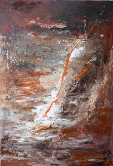 Painting titled "Parcours initiatique" by Sandrine Chalot, Original Artwork, Acrylic