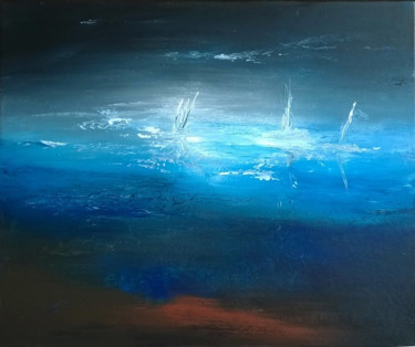 Peinture intitulée "Moon light" par Sandrine Chalot, Œuvre d'art originale, Acrylique