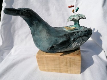Sculpture intitulée "Jet d'eau" par Sandrine De Zorzi, Œuvre d'art originale, Argile