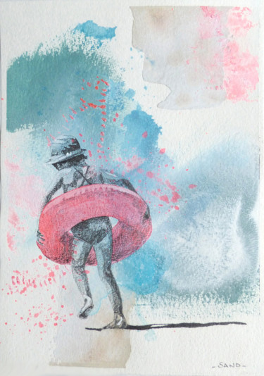 Dibujo titulada ""mon chapeau, ma bo…" por Sandrine Gergaud, Obra de arte original, Grafito