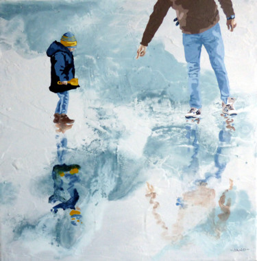 Картина под названием ""trésor désigné"" - Sandrine Gergaud, Подлинное произведение искусства, Акрил Установлен на Деревянна…