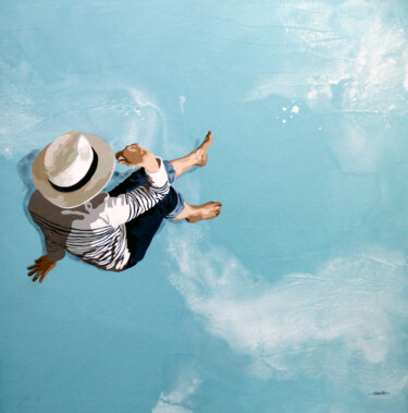 Картина под названием "panama sur ciel" - Sandrine Gergaud, Подлинное произведение искусства, Акрил Установлен на Деревянная…