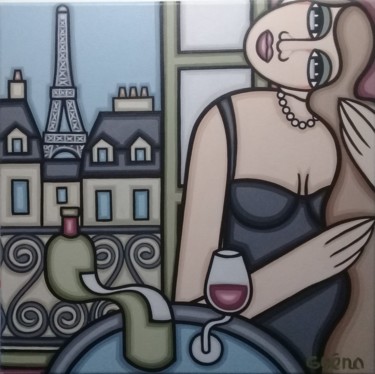 Malarstwo zatytułowany „Paris, Bordeaux et…” autorstwa Guena, Oryginalna praca, Akryl