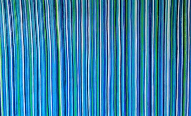 Schilderij getiteld "Colors Vibrations" door Guena, Origineel Kunstwerk, Acryl Gemonteerd op Frame voor houten brancard