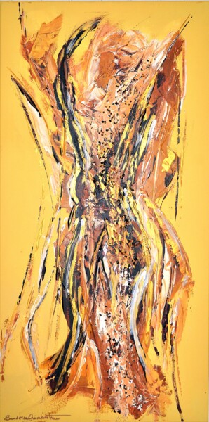 Peinture intitulée "FUSION" par Sandrine Guimberteau, Œuvre d'art originale, Acrylique Monté sur Châssis en bois