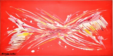 Painting titled "PASSION" by Sandrine Guimberteau, Original Artwork, Acrylic Mounted on Wood Stretcher frame